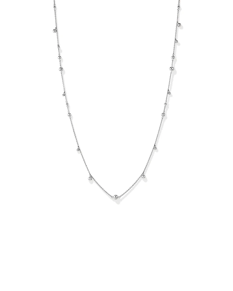 60cm (24") Bead Necklace in Sterling Silver