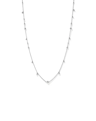 Collier à perles en argent sterling de 60 cm