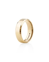 7mm Flat Bevelled Wedding Band in 10kt White Gold