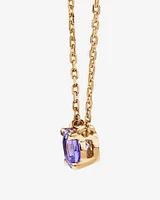 Necklace with Tanzanite in 10kt Yellow Gold