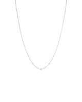 Station Necklace With 0.10 Carat TW Diamonds In Sterling Silver