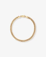 19cm (7.5”) Hollow Miami Curb Bracelet in 10kt Yellow Gold