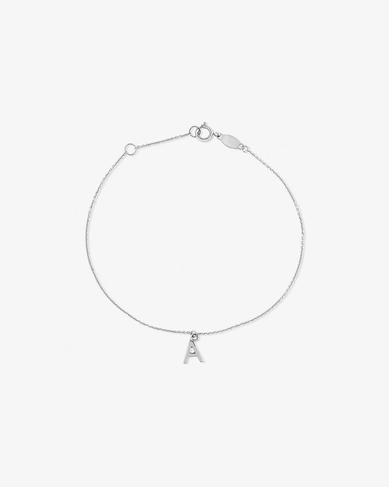 Bracelet à initiale « D » en argent
