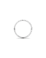 Hammered Finish Ring 10kt White Gold