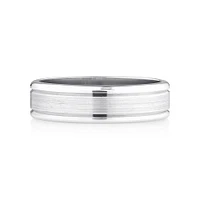 Men's Wedding Band in 10kt White Gold