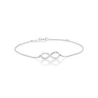 Diamond Accent Infinity Bracelet in Sterling Silver