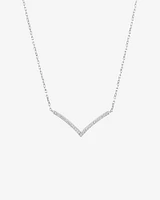 Chevron Necklace with Carat TW Diamonds in Sterling Silver