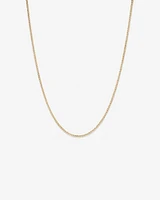 55cm (22") Hollow Curb Chain in 10kt Yellow Gold