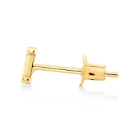 G Initial Single Stud Earring in 10kt Yellow Gold