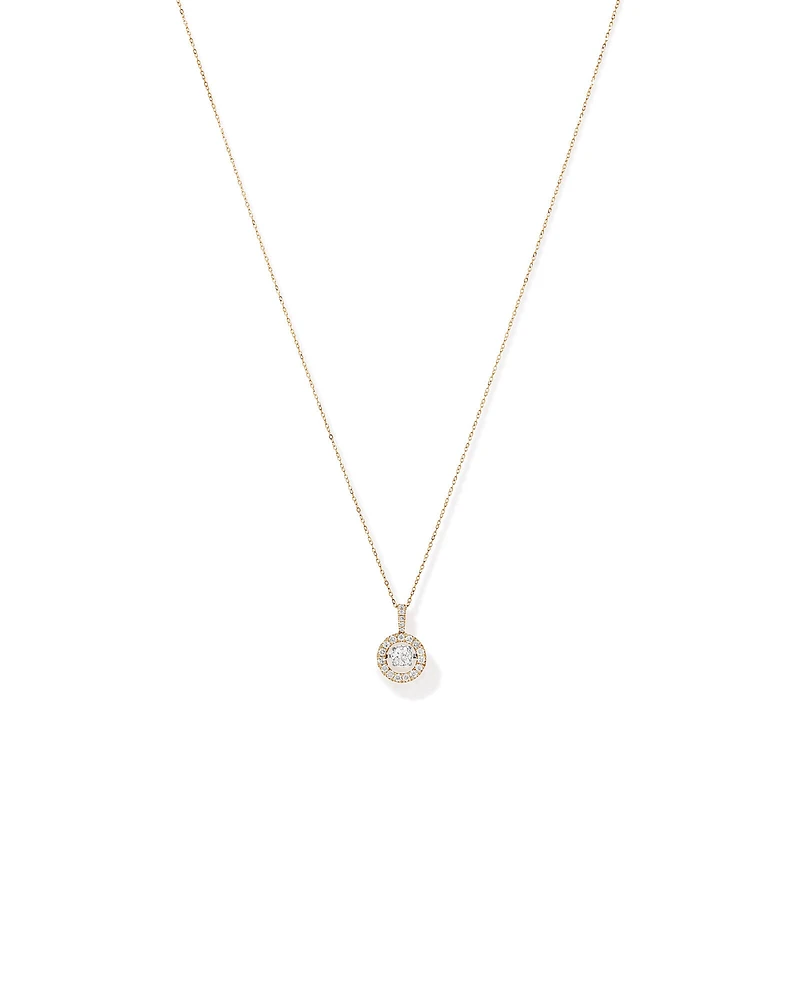 Carat TW Diamond Halo Everlight Pendant in 10kt Gold