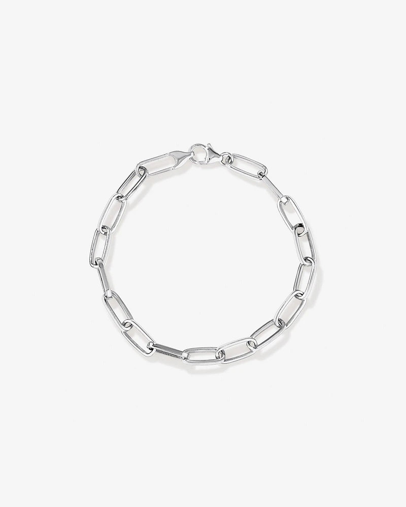 19cm (7.5") Paperclip Bracelet in Sterling Silver