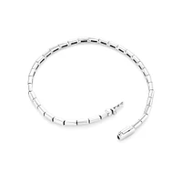 Rectangular Link Metal Tennis Bracelet in Sterling Silver