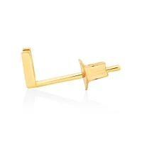 G Initial Single Stud Earring in 10kt Yellow Gold