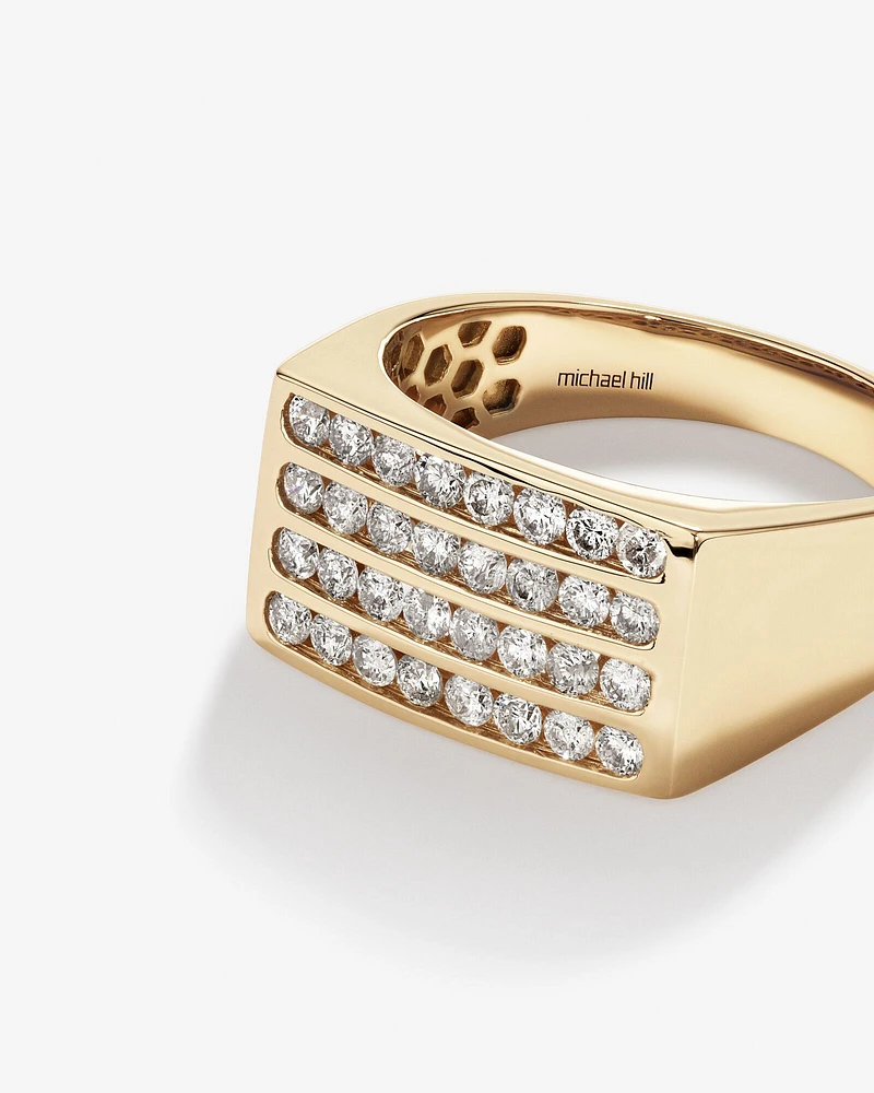 Men's Ring with 1.03 Carat TW of Diamonds in 10kt Yellow Gold