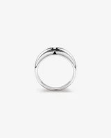 Wide Flared Ring in Sterling Silver