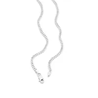 55cm (22") 2.5mm-3mm Width Curb Chain in Sterling Silver