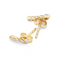 Ear Climbers with 0.25 Carat TW of Diamonds in 10kt Yellow Gold