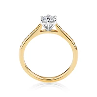 Ring with Carat TW of Diamonds in 14kt Yellow & White Gold