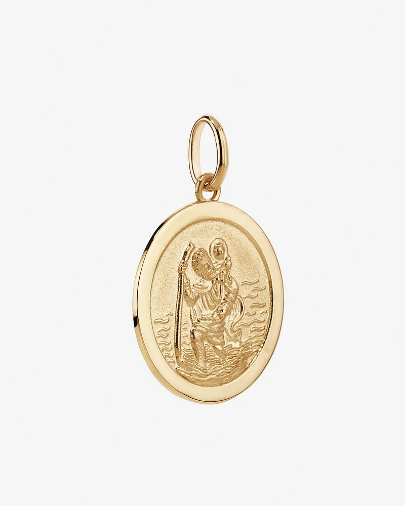 St Christopher Pendant in 10kt Yellow Gold