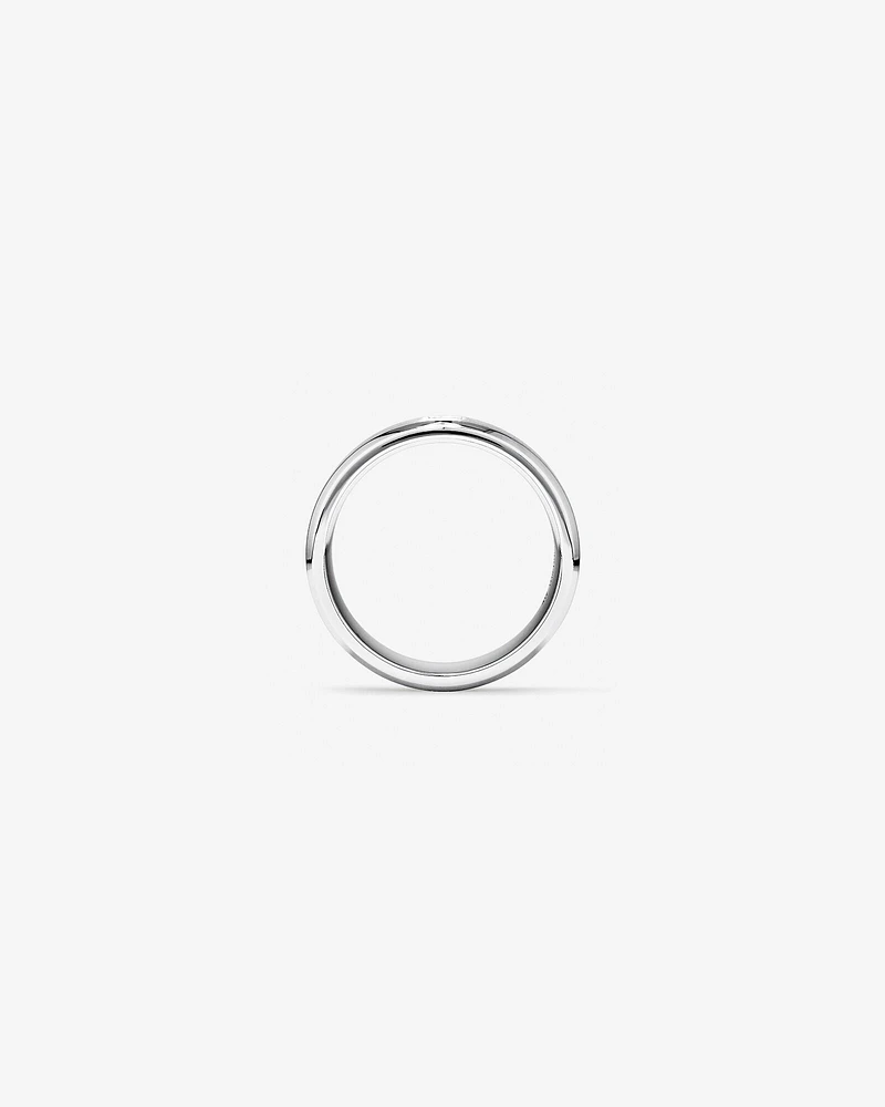 Bague en or blanc 10 K avec diamants totalisant 0,15 ct pour homme