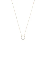 0.85 Carat TW Laboratory-Grown Diamond Circle Necklace in 10kt Yellow Gold