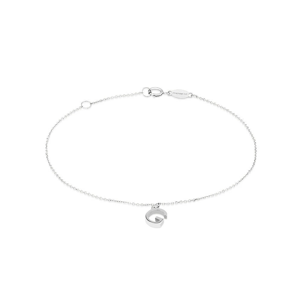 Bracelet à initiale « D » en argent