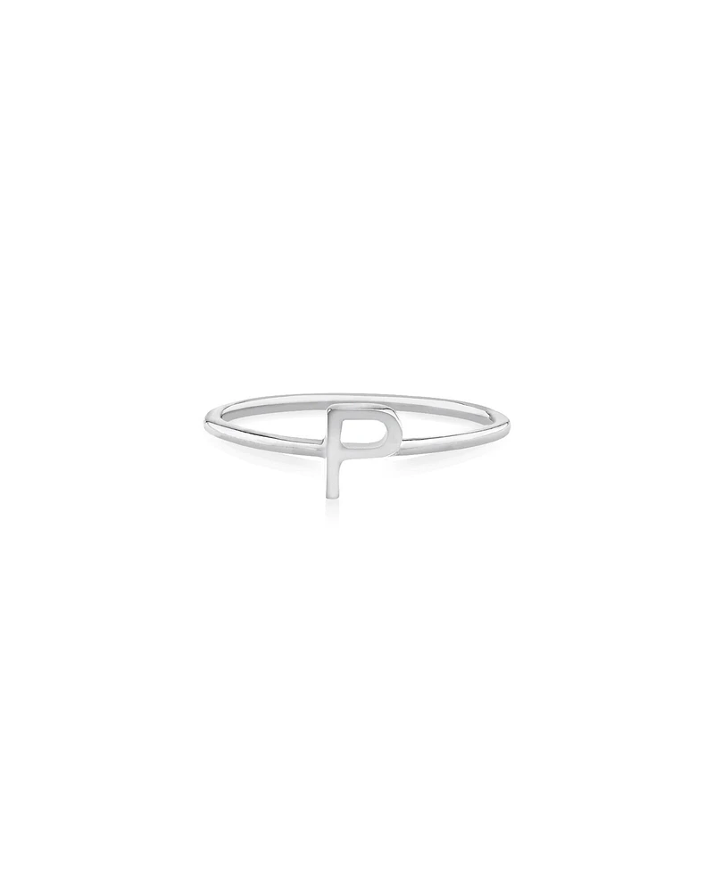 C Initial Ring in Sterling Silver