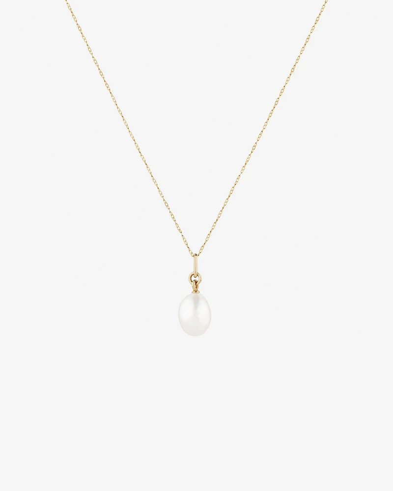 Pendant with Cultured Freshwater Baroque Pearl in 10kt Yellow Gold