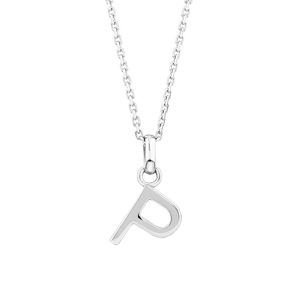 "U" Initial Pendant in Sterling Silver