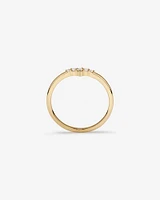 Diamond Chevron Wedding Band in 14kt Yellow Gold