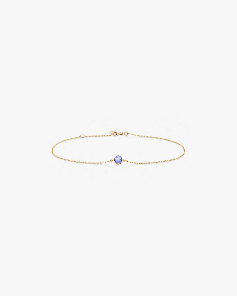 Bracelet with Tanzanite in 10kt Yellow Gold