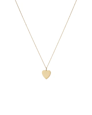 Diamond Accent Engravable Heart Pendant in 10kt Yellow Gold