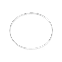 3.5mm Wide Solid Round Bangle in 10kt White Gold