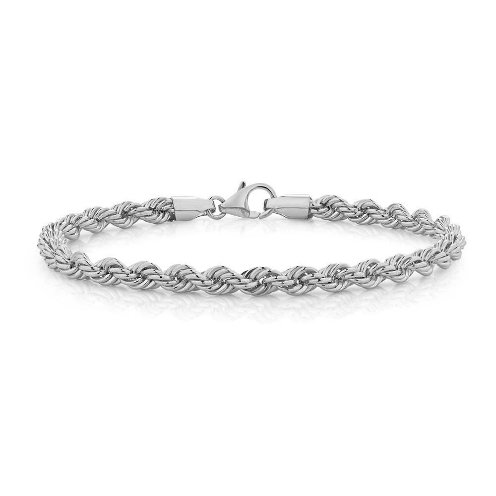 19cm (7.5") 4mm-4.5mm Width Rope Bracelet in 10kt Yellow Gold