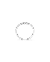 0.25 Carat TW Pear Diamond Curved Wedding Band in 14kt White Gold