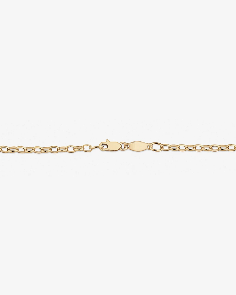 50cm (20") Oval Belcher Chain in 10kt Yellow Gold