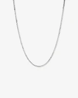 55cm (22") 3.5-4mm Width Fine Curb Chain Necklace in Sterling Silver