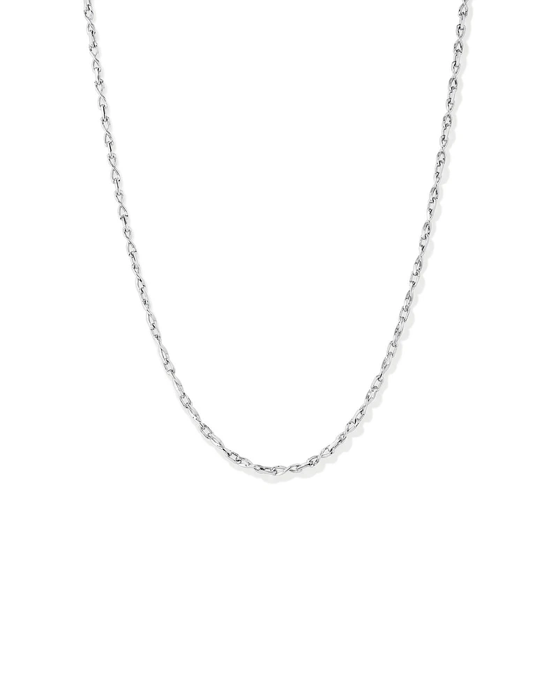 50cm (20") 3.9mm Width Large Diamond Cut Infinity Link Chain Necklace in Sterling Silver