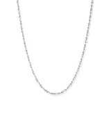 50cm (20") 3.9mm Width Large Diamond Cut Infinity Link Chain Necklace in Sterling Silver