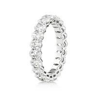 3.15 Carat TW Oval Laboratory-Grown Diamond Eternity Ring in 14kt White Gold