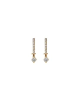 Single Drop Earrings with 0.37 Carat TW of Diamonds in 18kt Yellow Gold