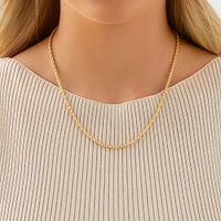 45cm (18") 2.5mm Rope Chain in 10kt Yellow Gold