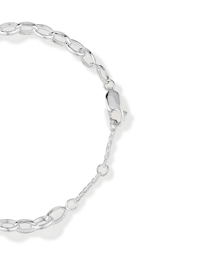 Infinity Belcher Chain Bracelet in Sterling Silver