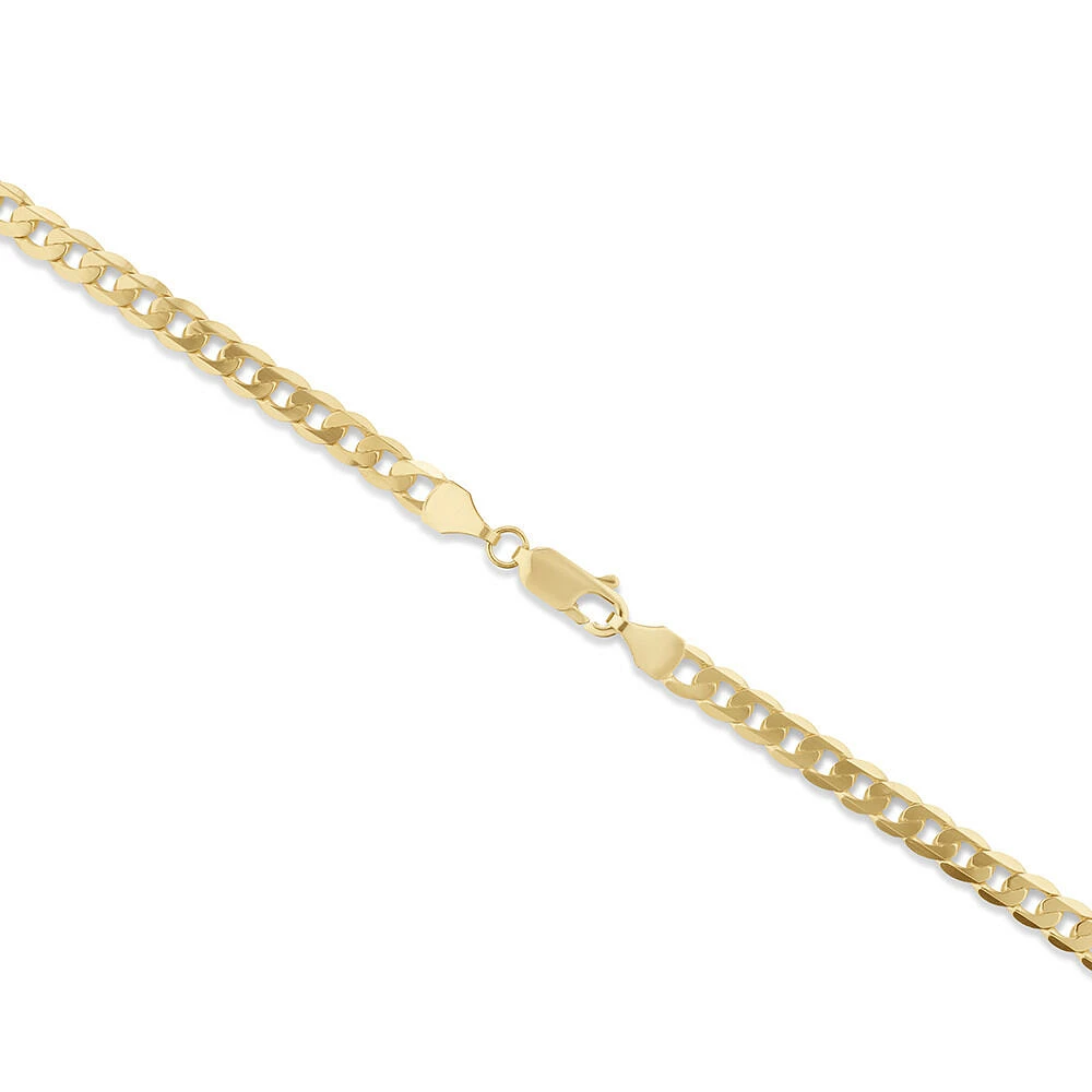 55cm (22") 4mm-4.5mm Width Curb Chain in 10kt Yellow Gold