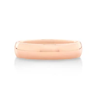 5mm High Domed Wedding Band in 10kt Rose Gold