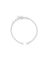 18cm (7") Fine Belcher Open Pendant Bracelet in Sterling Silver