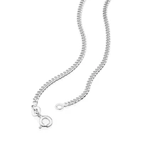 45cm (18") 2mm Width Curb Chain in Sterling Silver