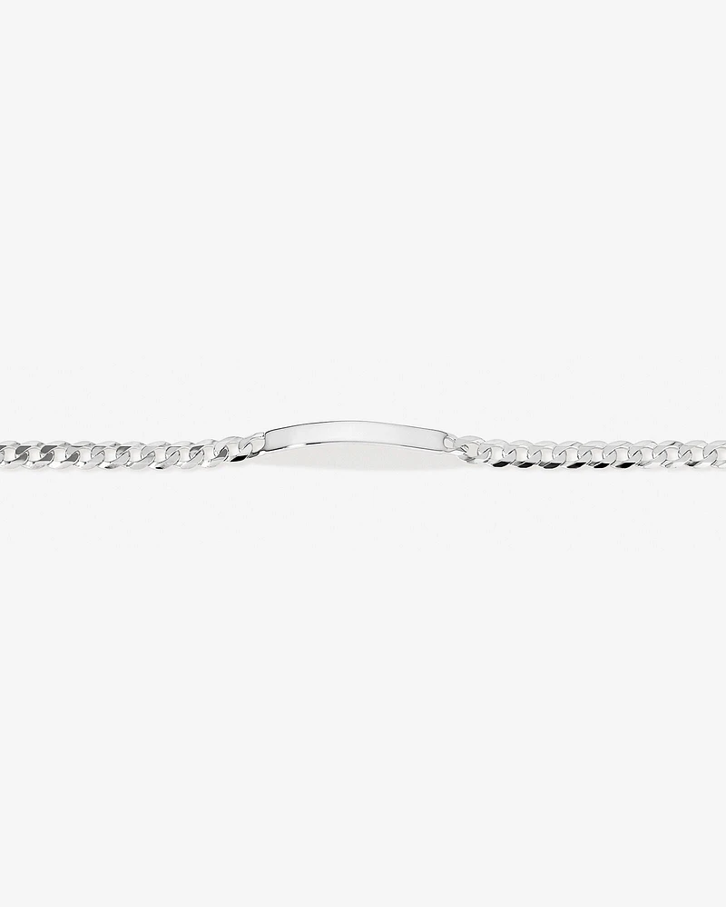 21cm (8.5") ID Curb Bracelet in Sterling Silver