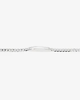 21cm (8.5") ID Curb Bracelet in Sterling Silver