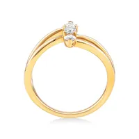 0.36 Carat TW Fancy Cut 3 Stone Stacked Ring in 10kt Yellow Gold